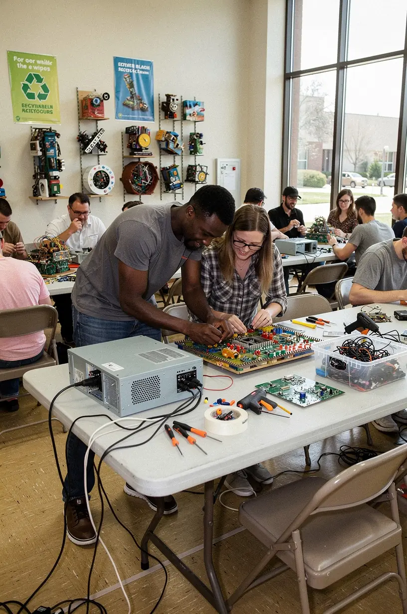 Drones monitoring crops in local agricultural fields.